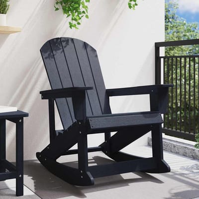 vidaXL Adirondack Schommelstoel Marineblauw 92 x 73,5 x 92 cm HDPE