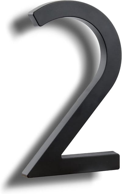Stijlvol Huisnummer Zwart 15.2 cm - Duurzaam ABS - Eenvoudig te Monteren