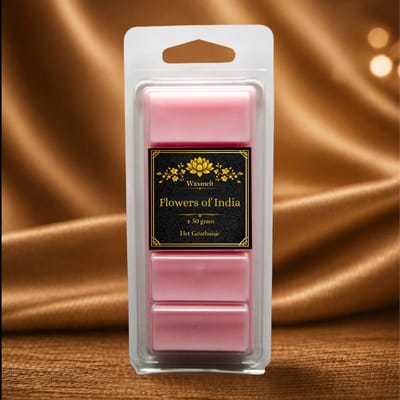 Waxmelt Snapbar: Populaire Wellnessgeur met Rituelen Flowers of India - Handgemaakt - 100% Sojawax - Voor (elektrische) geurbrander - Dierproefvrij