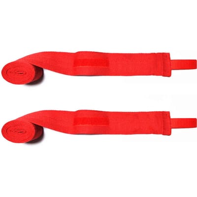 2 stuks Bokshandbandage Rood Katoen 2,5m Lengte 5cm Breedte Handbandage voor Sport red