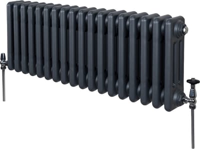 3-kolomsradiator - antraciet - 300x832 mm - 2501 btu