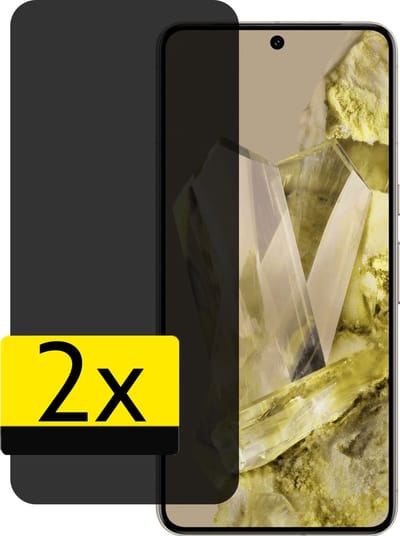 Screenprotector - Geschikt voor Google Pixel 8 Pro - 2 Stuks - Privacy Filter - Beschermglas - Gehard Glas - Tempered Glass - Screen Protector