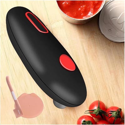 Elektrische blikopener - Automatische opener - Keuken gemak - Gladde rand snijden - 17 x 7 x 6 cm - Zwart