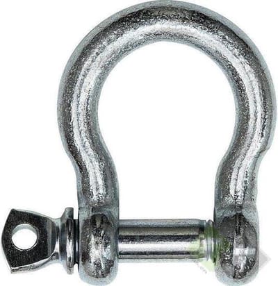 Harpsluiting met borstbout, 16mm, verzinkt.