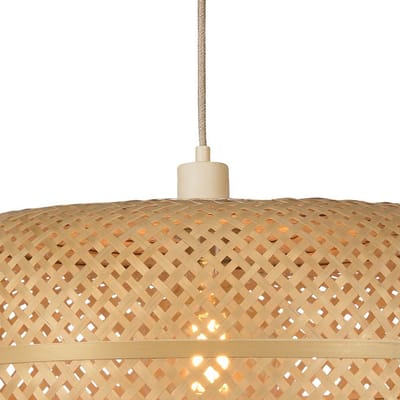 GOOD&MOJO Hanglamp Palawan - Bamboe - Recht - Ø60cm - Scandinavisch,Bohemian - Hanglampen Eetkamer, Slaapkamer, Woonkamer