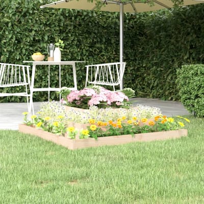vidaXL - Plantenbak - 110x110x27 - cm - massief - grenenhout