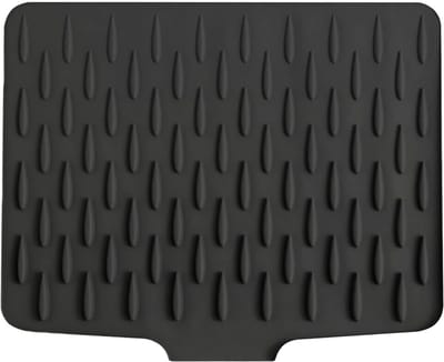 Siliconen Afwasmat voor Keukenblad - Antislip, Warmtebestendig en Waterafvoerende Mat 40x32.5 cm Zwart