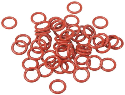 Silicone O-Ring 13mm OD 9mm ID 2mm Breedte, 50 stuks Vervangingsafdichting voor Sanitair en Compressoren, Rood, Duurzaam en Weerbestendig