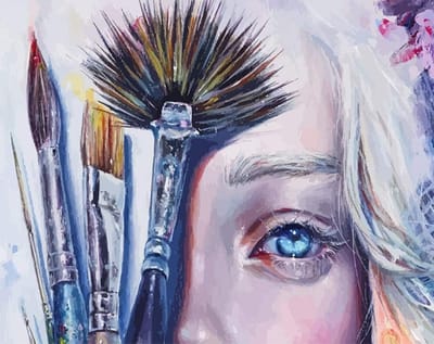 DIY Schilderen op Nummeren Kits voor Muurdecoratie, Make-up Borstel Portret 16x20 inch, Creatieve Kunst voor Thuis