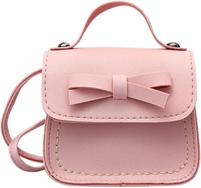 Babytas Kinderen - Schoudertas Meisjes - Kleine Uitjes - Zacht Materiaal - 11 cm Breed - Roze