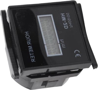 Digitale Elektriciteitsmeter - Tijdteller Urenteller - Machine Uren Bijhouden - 8 Cijfers Weergave - 50x50x50 mm - Zwart