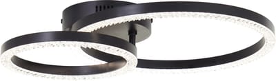 Brilliant Aurelia - Plafondlamp - Crystal LED 18W - 4000K - Zwart