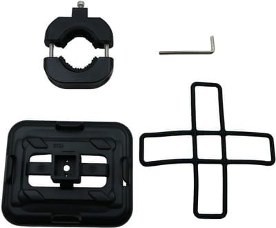 Fietshouder Luidspreker - Stuurhouder Muziek - Muziek Luisteren Fiets - Universele Compatibiliteit - 10 x 8.2 x 8.5 cm - Zwart