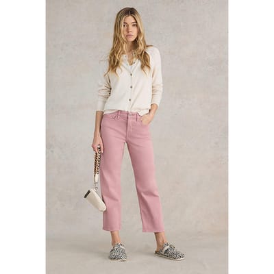 White Stuff Blake Straight Crop Jean Ty Pink Size: 16 PETITE | Straight Outlet | Dames | Roze