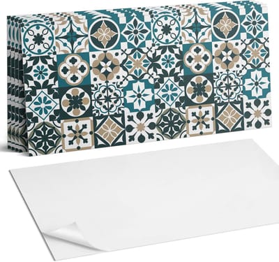Coloray Plaktegels - Tegelpatronen in de lay-out Wandtegel Zelfklevend - 60 cm x 30 cm - Groente Plaktegels - 6 stuks - Rechthoek PVC Tegels - Plaktegels Keuken - Zelfklevende Vloertegels Badkamer - Vinyl Tegels Zelfklevend - Zelfklevende Wandtegels