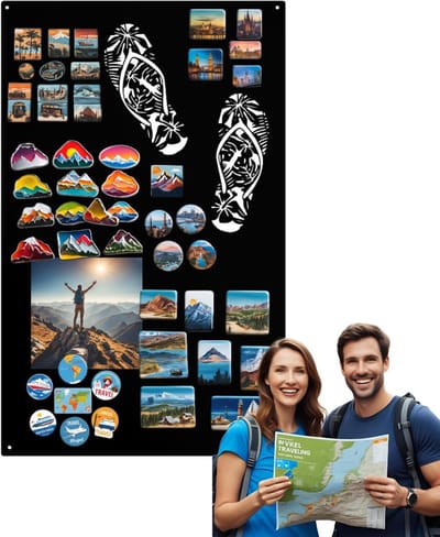 Anwicar Rechthoekige Magneet Bord - Magnetisch memobord - Magnetisch prikbord - Zwart- 30x50 cm