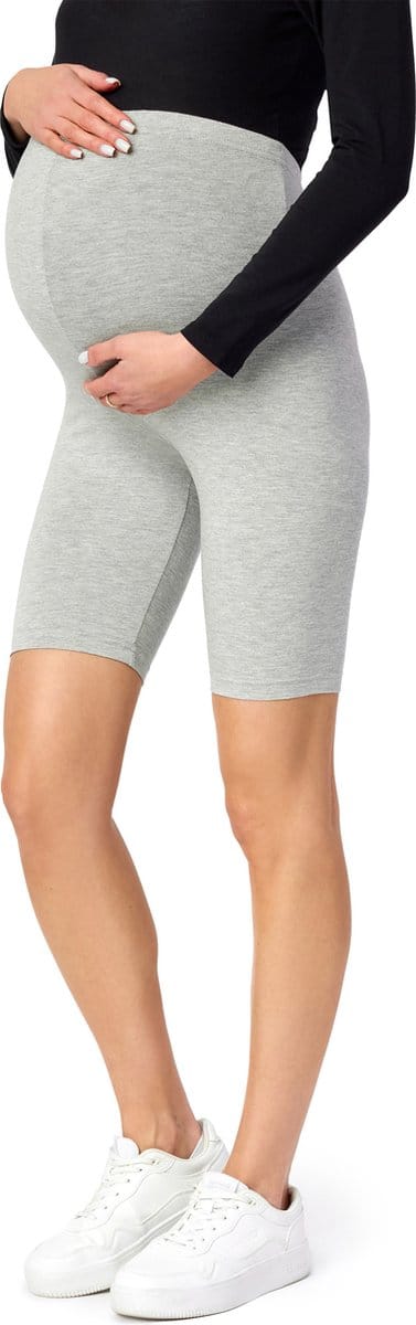 Be Mammy Dames Zwangerschapsleggings - Vrijetijdsbroek – Korte - Viscose - BE-Leggings-04 - Gemêleerd - S
