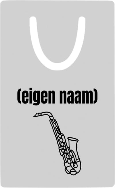 Hacebo® - saxofoon met eigen naam metalen boekenlegger - Saxofoon - muziek liefhebbers - iemand die houdt van saxofoons - verjaardag - cadeau - kado Bladwijzer boekenleggers - 7.6 cm x 5cm
