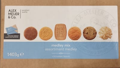 Alex Meijer Koekjesmix medley apart verpakt - Doos 150 stuks