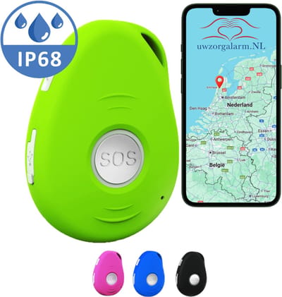 Uw Zorgalarm - Alarmknop Voor Ouderen - Senioren Alarm - GPS - Personenalarmering - Groen