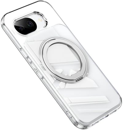 Coverup Hoesje - Geschikt voor Google Pixel 10a Hoesje - Coverup TPU Back Cover met 360° MagSafe Ring Kickstand - Transparant