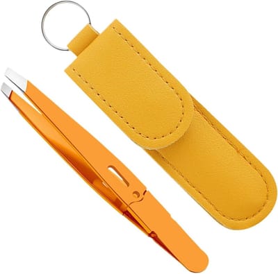 Wenkbrauwpincet - Gezichtsverwijderaar - Precisie Ontharen - Schuine Precisiepunt - 94 cm - Oranje