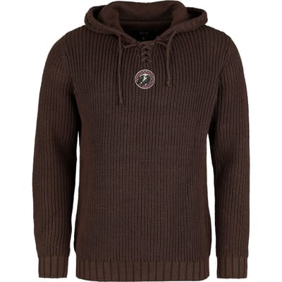 Black Premium by EMP Gebreide trui - Bruine hoodie met trekkoord - S tot XXL - voor Mannen - bruin