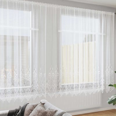 vidaXL Kantgordijn Wit 200 x 400 cm Polyester