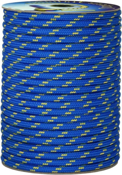 Gevlochten Touw - Bevestigingstouw Polyester - Boot Gebruik - Hoge Taaiheid - 20 meter 12mm - Lichtblauw