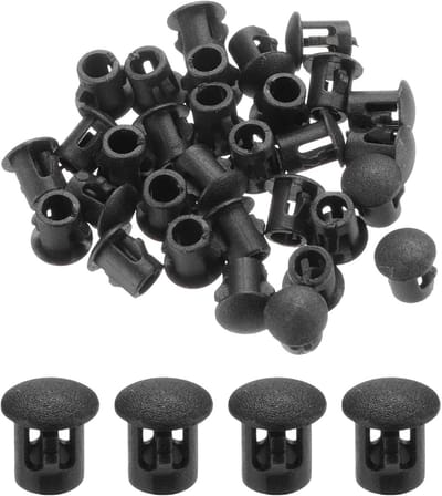 Gatstoppen Kunststof - Dopjes Afdekking - Gaten Afwerken - Duurzaam Nylon Materiaal - 100 Stuks 7 mm - Zwart