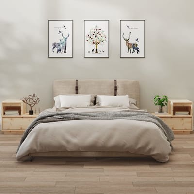 vidaXL - Nachtkastjes - 2 - st - 60x34x51 - cm - massief - grenenhout
