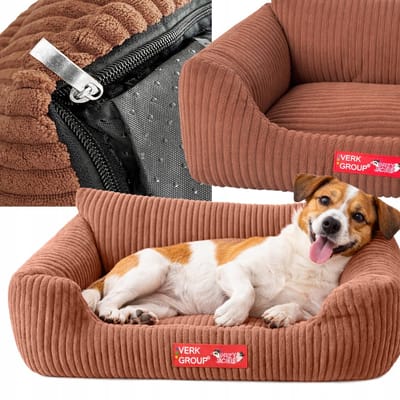 Przyjaciele - Pluche Dierenbed - Corduroy - Antislip - Bruin - M