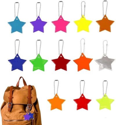 Veilige Reflector Hangers voor Kinderen, Set van 13 Kleuren, Ideaal voor Schooltassen, Fietsen en Wandelen