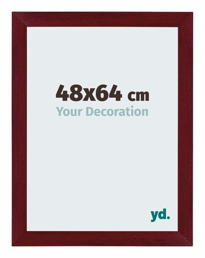 Your Decoration - Puzzellijst 48x64 cm - Wijnrood Geveegd - Puzzellijst 500-1000 stukjes - MDF Fotolijst - Mura
