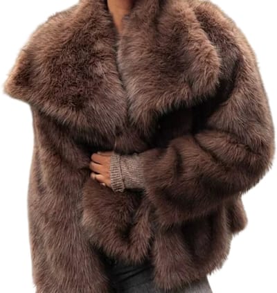 Dames Nepbontjas met Kraag en Lange Mouwen – Winter Dikke Warme Effen Kleur Fury Jas voor Vrouwen (maat M) | High Street Mode, Trendy Bovenkleding, Winterjas Dames, Warme Jas, Effen Kleur Jas, Dames Bovenkleding