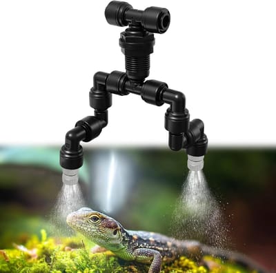 360° Verstelbare Terrarium Sprayer voor Reptielen, Mist Sprinkler met Dubbele Spuitkop voor Optimaal Vochtbeheer in Aquaria en Terraria
