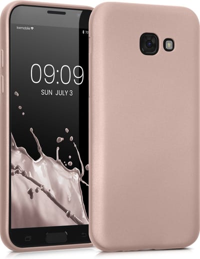 kwmobile telefoonhoesje geschikt voor Samsung Galaxy A5 (2017) - Hoesje voor smartphone - Back cover in metallic roségoud