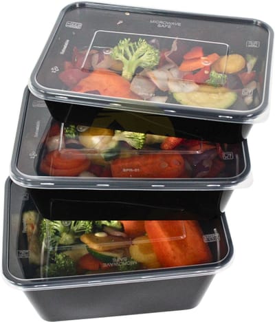 KURTT 50 stuks Meal Prep Bakjes - Vershoudbakjes - Diepvriesbakjes,1 Compartiment - BPA vrij