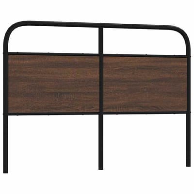 vidaXL Vervangend hoofdbord 140 cm bewerkt hout en staal bruin eikenkleurig