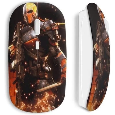 Souris Sans Fil - MANIACASE - Orange Soldier - Clé USB incluse - Compatible Mac et PC - WiFi