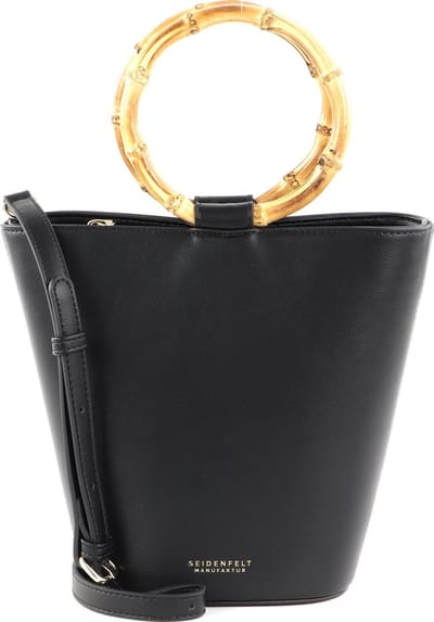 SEIDENFELT MANUFAKTUR Handtas Schoudertas Sorken Basket Black / Gold Zwart