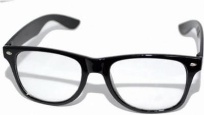 Finnacle - Nerd bril: zwart, met handig hoesje en zonder sterkte. Ideaal voor er slimmer uit te zien