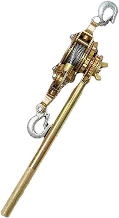 Handlier met Haak - Kabeltrekker Takel - Draad Spannen - 2 Ton Hefvermogen - 12 m Touw - Zilver