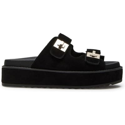 Steve Madden Bigschmona Sandals Black Suede Maat: 37 | Sandalen Outlet | Dames | Zwart