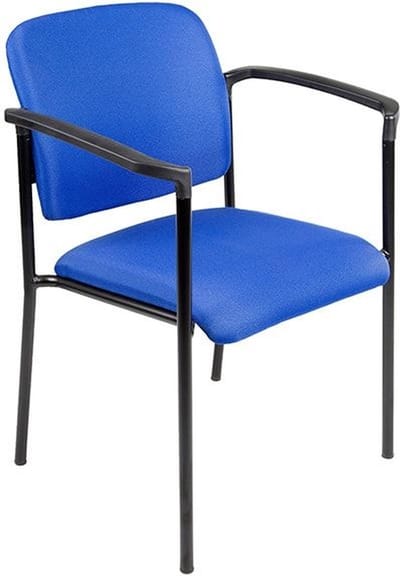 Vergaderstoel Bonanza Blauw met Zwart frame