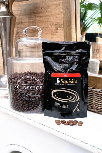 Het juweel van Sumatra - Kopi Luwak van Squisito ® | Koffiebonen 100 gram | Exclusief uit Indonesië