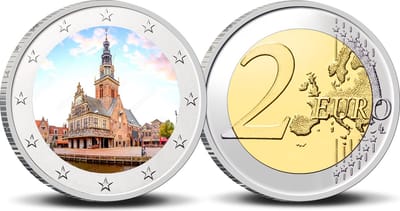 2 Euro munt kleur Alkmaar