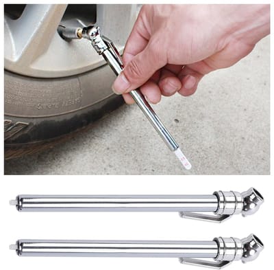 Dailygoods- Bandenspanningsmeter Roestvrij Staal - Draagbare Bandenspanningsmeter - Auto/Wiel Druk Testgereedschap - Compact Formaat - Slijtvast en Drukbestendig - Universele Veiligheid Meten Tool - Bandentest