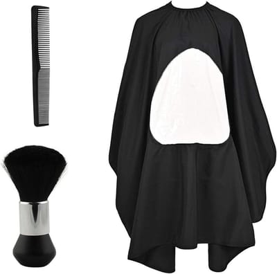 Kappersschort Set - Haar Kappersbenodigdheden - Haar Knippen - Waterproof Polyester - XL Maat - Zwart