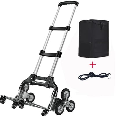 D&A Trolley - Steekwagen - Steekwagen Opvouwbaar - Steekkar - Hondje - Transportwagen - Steekwagen - Transport - 75KG - Zwart